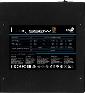 Zasilacz Aerocool LUX 550W (AEROLUX-550-80BRONZE) 5