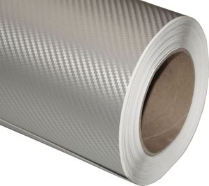 Faaber Folia Okleina Termoplastyczna Carbon Karbon 3D 151x50cm SREBRNY FC2 1