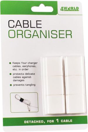 Organizer 4World Uchwyt Biały 6 sztuk  (09887) 2