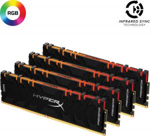 Pamięć HyperX Predator RGB, DDR4, 128 GB, 3000MHz, CL16 (HX430C16PB3AK4/128) 1