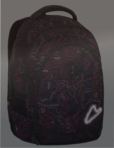 BAGMASTER Plecak szkolny Digital 7 A różowy 8