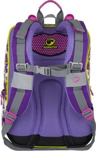 BAGMASTER Plecak szkolny trzykomorowy Alfa 8 A fioletowy 3