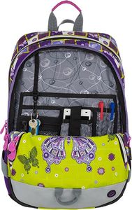 BAGMASTER Plecak szkolny trzykomorowy Alfa 8 A fioletowy 5