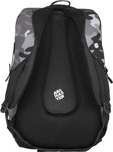 BAGMASTER Plecak Młodzieżowy trzykomorowy grafitowy moro 8 Ch Black/gray/white 3