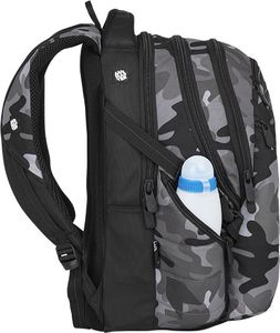 BAGMASTER Plecak Młodzieżowy trzykomorowy grafitowy moro 8 Ch Black/gray/white 4