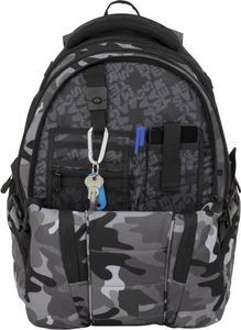 BAGMASTER Plecak Młodzieżowy trzykomorowy grafitowy moro 8 Ch Black/gray/white 5