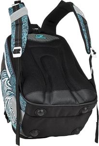 BAGMASTER Plecak Szkolny czterokomorowy tyrkusowy + biały + szary Bagmaster Element 9 A 6