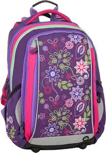 BAGMASTER Plecak Szkolny trzykomorowy Mercury 9 A Violet/pink/green 1