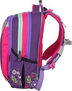 BAGMASTER Plecak Szkolny trzykomorowy Mercury 9 A Violet/pink/green 2