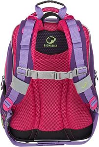 BAGMASTER Plecak Szkolny trzykomorowy Mercury 9 A Violet/pink/green 3