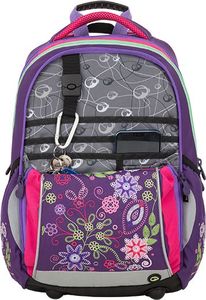 BAGMASTER Plecak Szkolny trzykomorowy Mercury 9 A Violet/pink/green 5