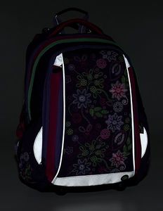 BAGMASTER Plecak Szkolny trzykomorowy Mercury 9 A Violet/pink/green 8