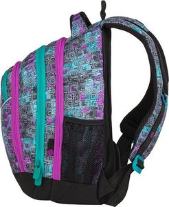 BAGMASTER Plecak szkolny trzykomorowy Energy 9 C Violet/green/gray 2
