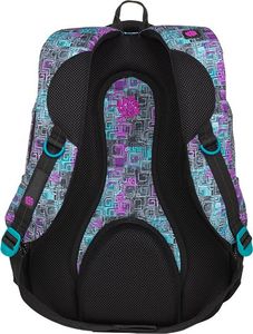 BAGMASTER Plecak szkolny trzykomorowy Energy 9 C Violet/green/gray 3