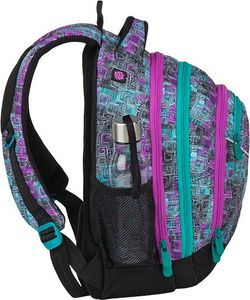 BAGMASTER Plecak szkolny trzykomorowy Energy 9 C Violet/green/gray 4