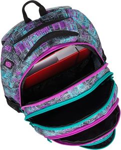 BAGMASTER Plecak szkolny trzykomorowy Energy 9 C Violet/green/gray 7