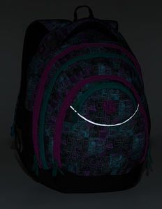 BAGMASTER Plecak szkolny trzykomorowy Energy 9 C Violet/green/gray 8