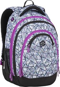 BAGMASTER Plecak szkolny trzykomorowy Energy 9 B violet/white/blue 1
