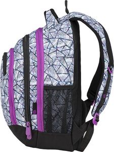 BAGMASTER Plecak szkolny trzykomorowy Energy 9 B violet/white/blue 2