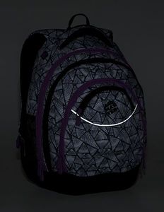 BAGMASTER Plecak szkolny trzykomorowy Energy 9 B violet/white/blue 8