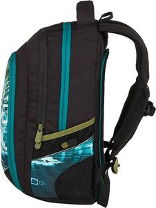 BAGMASTER Plecak Młodzieżowy trzykomorowy digital 9 B Blue/green/black 2