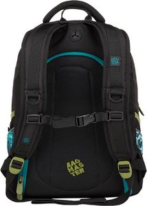 BAGMASTER Plecak Młodzieżowy trzykomorowy digital 9 B Blue/green/black 3