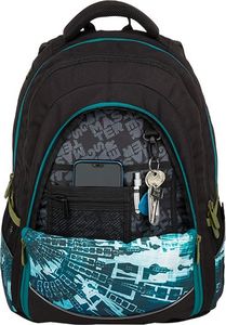 BAGMASTER Plecak Młodzieżowy trzykomorowy digital 9 B Blue/green/black 5