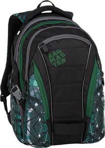 BAGMASTER Plecak Młodzieżowy trzykomorowy Bagmaster Bag 9 E Green/gray/black 1