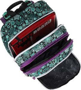 BAGMASTER Plecak szkolny Alfa 9 B Black/turquoise 7