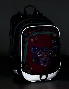 BAGMASTER Plecak Szkolny trzykomorowy Alfa 9 A Pink/violet 8