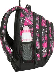 BAGMASTER Plecak Młodzieżowy Bagmaster Energy 7 F trzykomorowy czarny + różowy 4