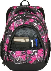 BAGMASTER Plecak Młodzieżowy Bagmaster Energy 7 F trzykomorowy czarny + różowy 5