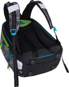 BAGMASTER Plecak szkolny Bagmaster Element 7 B czterokomorowy niebieski + szary + zielony 3