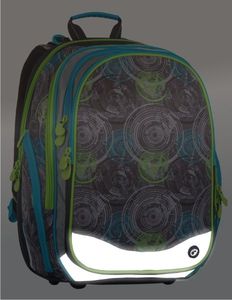 BAGMASTER Plecak szkolny Bagmaster Element 7 B czterokomorowy niebieski + szary + zielony 7