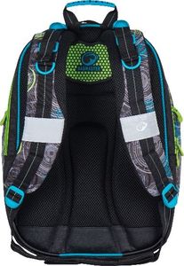 BAGMASTER Plecak szkolny Bagmaster Element 7 B czterokomorowy niebieski + szary + zielony 8