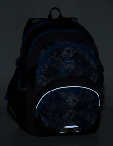 BAGMASTER Plecak szkolny dwukomorowy Theory 8 D niebieski + szarny + szary 5