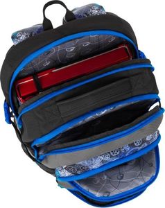 BAGMASTER Plecak szkolny dwukomorowy Theory 8 D niebieski + szarny + szary 6