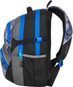 BAGMASTER Plecak szkolny dwukomorowy Theory 8 D niebieski + szarny + szary 7