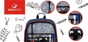 BAGMASTER Zestaw mały ALFA 20 A plecak,piórnik,worek 16