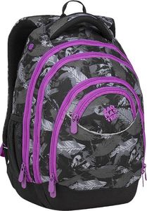 BAGMASTER Plecak szkolny trzykomorowy Energy 9 A Violet/gray/black 1