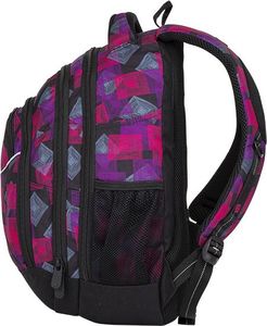 BAGMASTER Plecak Młodzieżowy Bagmaster Energy 8 E trzykomorowy czarny + różowy + fioletowy 3
