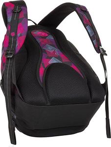 BAGMASTER Plecak Młodzieżowy Bagmaster Energy 8 E trzykomorowy czarny + różowy + fioletowy 6