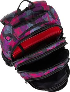 BAGMASTER Plecak Młodzieżowy Bagmaster Energy 8 E trzykomorowy czarny + różowy + fioletowy 7