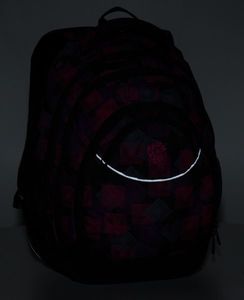 BAGMASTER Plecak Młodzieżowy Bagmaster Energy 8 E trzykomorowy czarny + różowy + fioletowy 8