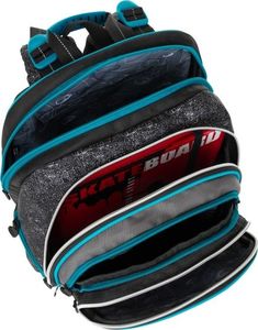BAGMASTER Plecak szkolny Bagmaster Element 8 B czterokomorowy szary + czarny + niebieski 7