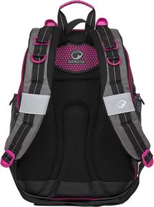 BAGMASTER Plecak szkolny Bagmaster Element 8 A czterokomorowy czarny + szary + różowy 3
