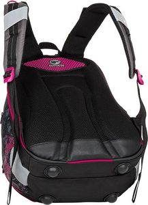 BAGMASTER Plecak szkolny Bagmaster Element 8 A czterokomorowy czarny + szary + różowy 6