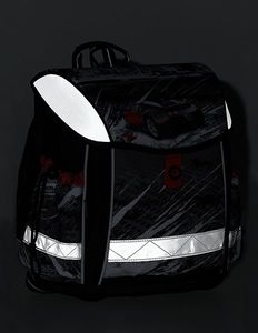 BAGMASTER Tornister szkolny Lim 9 B czerwony+czarny+biały 7