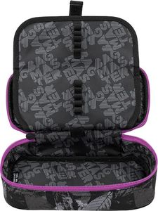 Piórnik BAGMASTER Piórnik Młodzieżowy jednokomorowy czarny + szary + fioletowy Bagmaster Case ENERGY 9 A VIOLET/GRAY/BLACK 5