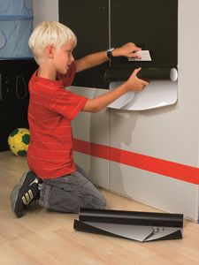 Gekkofix Tablica Samoprzylepna Folia Okleina KREDOWA CZARNA 67,5x50cm L3 + Kreda 4